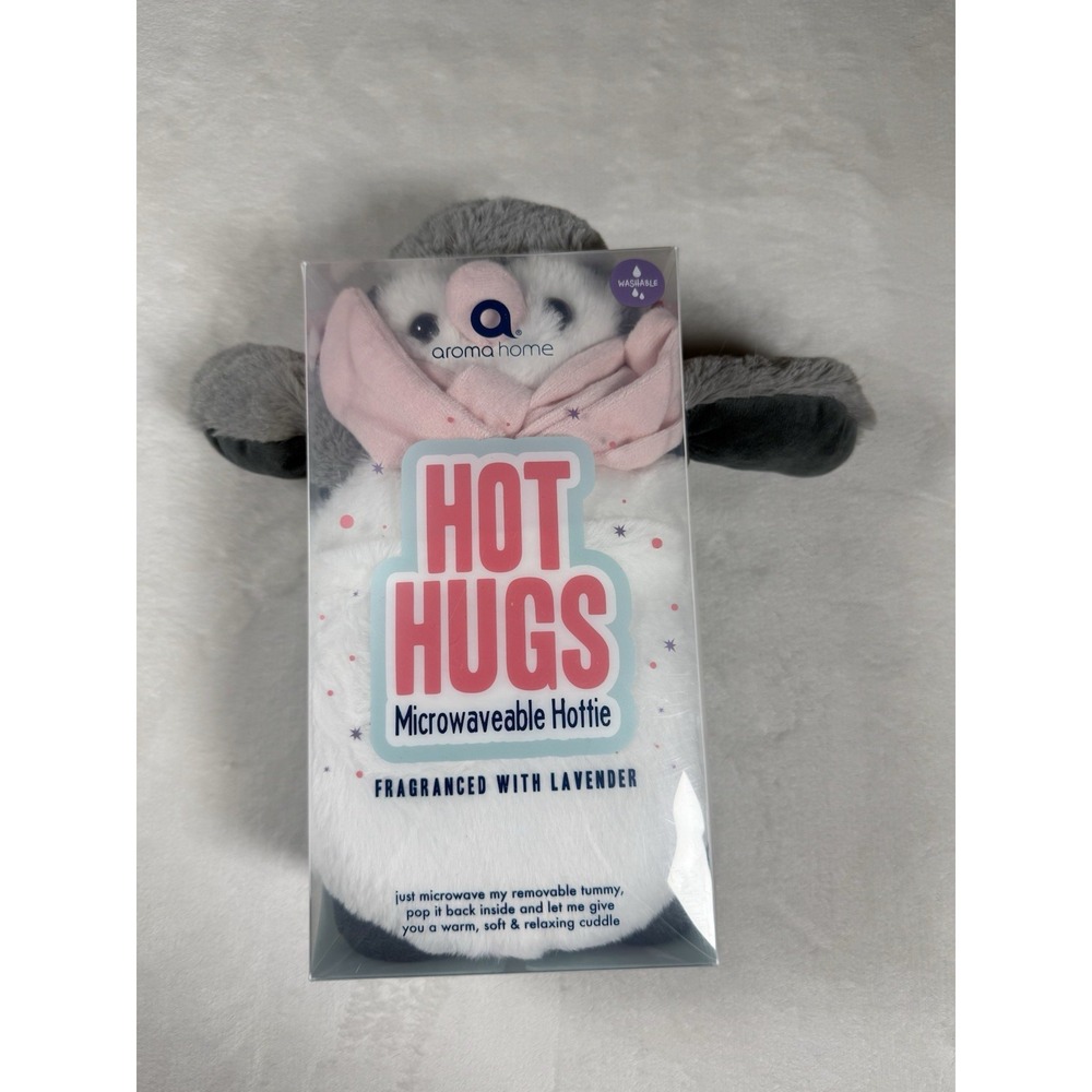 Aroma Home Hot Hugs Penguin Microwavable Hottie Lavender Plush Heating Pad